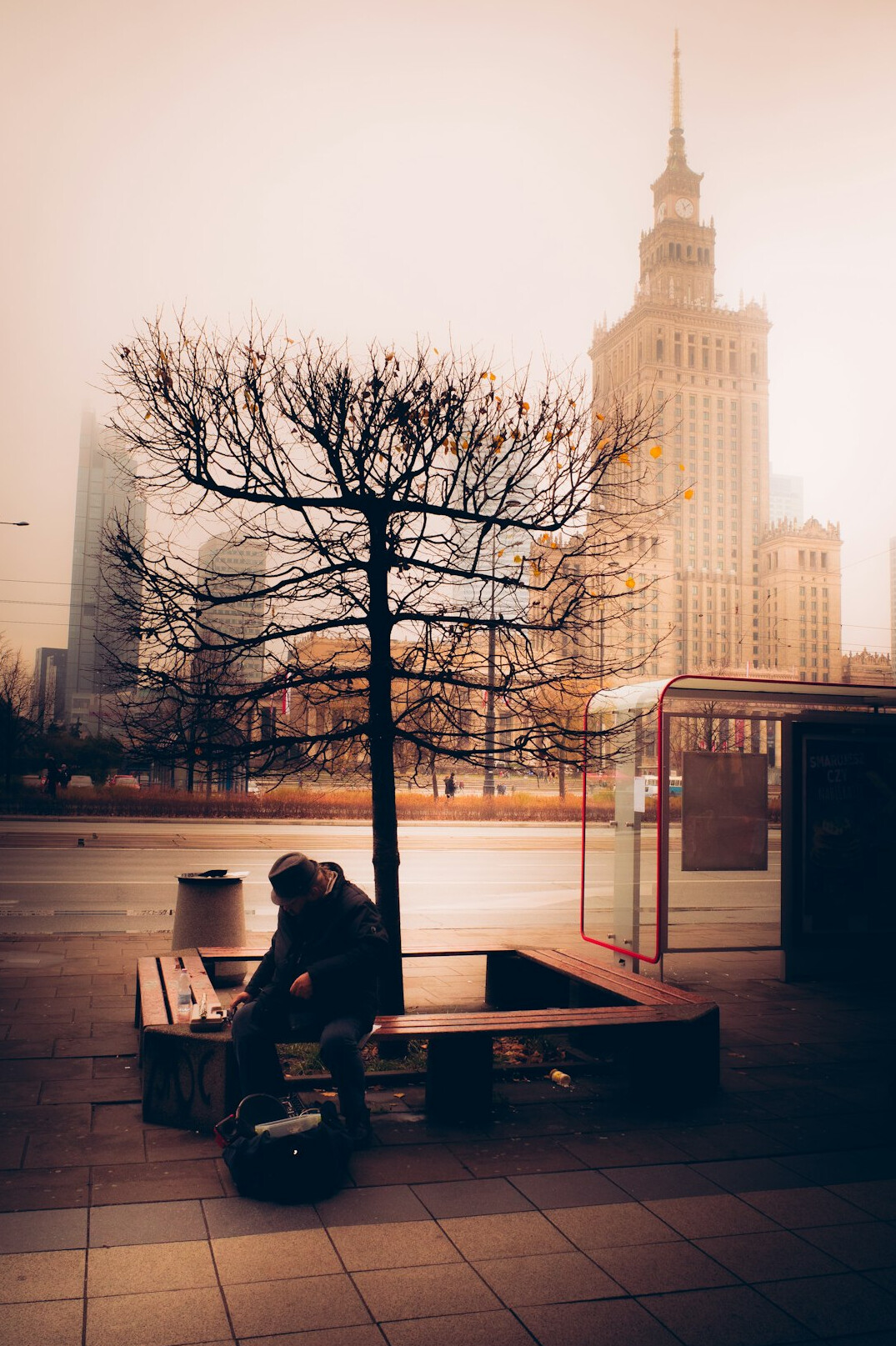 Portrait of a Polish man photographer with a beard