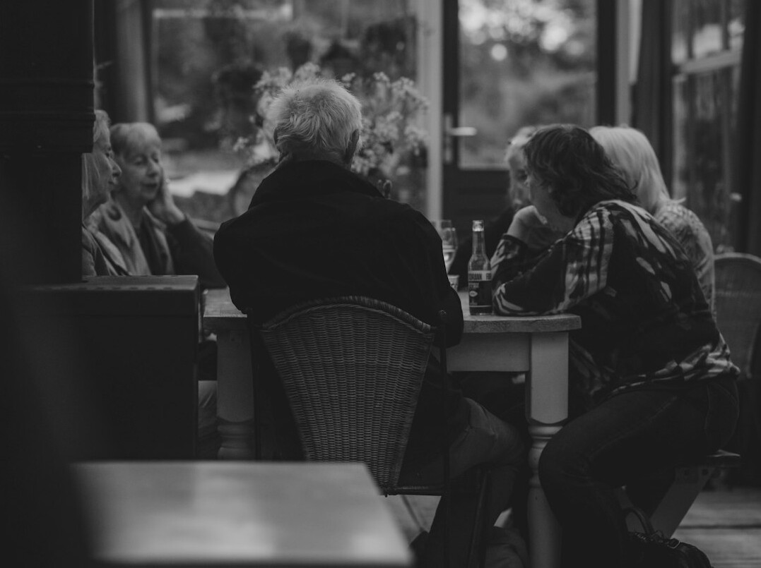 cafe conversation with residents